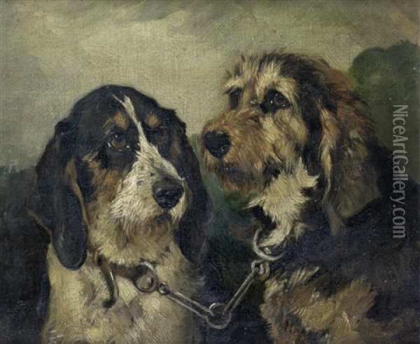 Hounds Before The Chase Oil Painting - John Emms