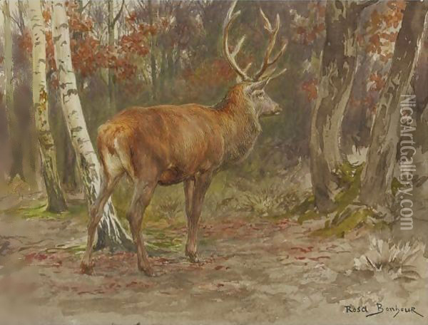 Stag On The Watch Oil Painting - Rosa Bonheur