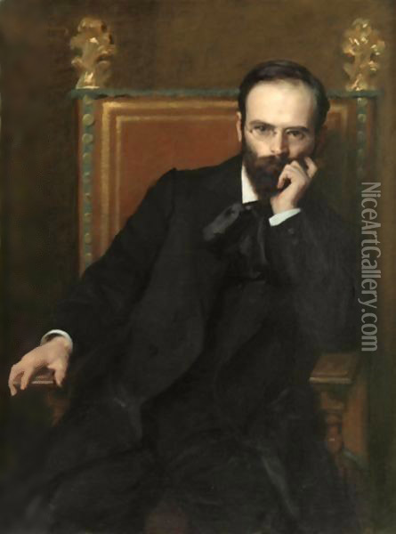 Portrait Of The Sculptor Henri Bouchard Oil Painting - Carolus (Charles Auguste Emile) Duran