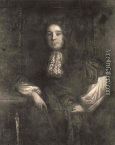 Portrait Of Sir John Rufsel Oil Painting - John Riley