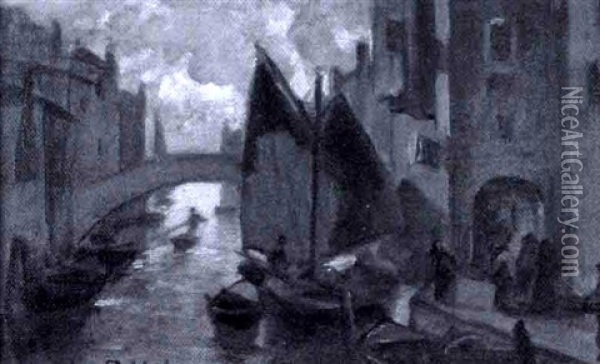 Chioggia, Italy Oil Painting - Ludwig Dill