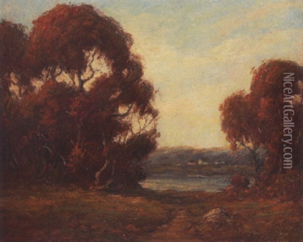 Autumn Lake Oil Painting - Edwin Dawes