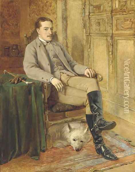 Portrait of R.W.R. Mackenzie of Stormontfield Oil Painting - William Proudfoot
