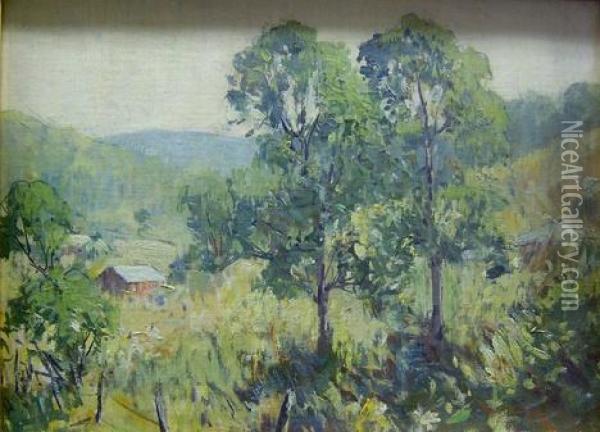 Two Trees Oil Painting - Charles Curtis Allen