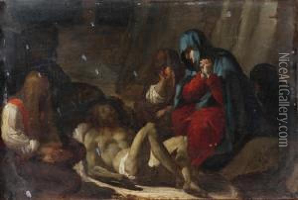 Compianto Oil Painting - Giovanni Camillo Sagrestani