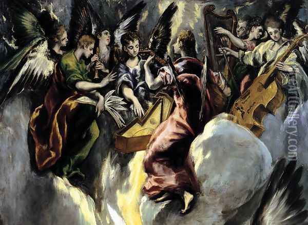 The Annunciation (detail 2) 1597-1600 Oil Painting - El Greco (Domenikos Theotokopoulos)