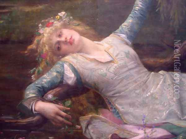Ophelia [detail] Oil Painting - Alexandre Cabanel