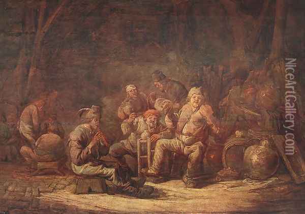 Peasants in the Tavern Oil Painting - Benjamin Gerritsz. Cuyp