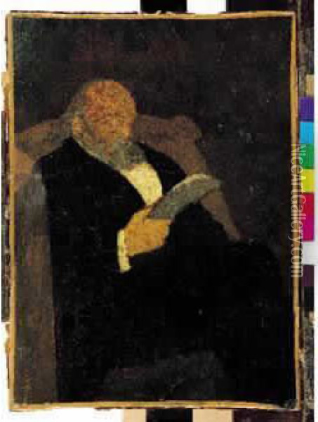 Le Pere De Ker Xavier Roussel,1890 Oil Painting - Jean-Edouard Vuillard