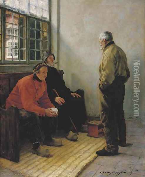 A Volendam interior Oil Painting - Claus Meyer
