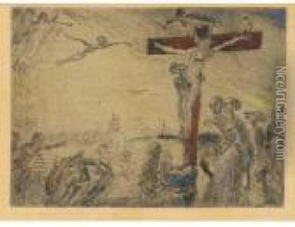 Le Christ Tourmente Par Les Demons Oil Painting - James Ensor