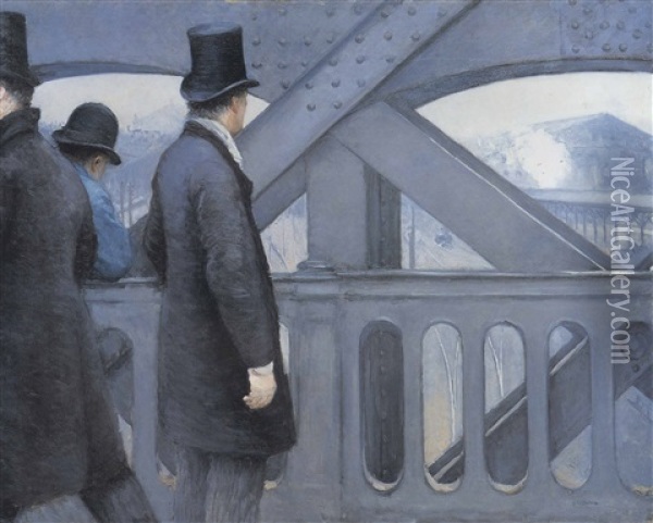 Le Pont De L'europe, Esquisse Oil Painting - Gustave Caillebotte