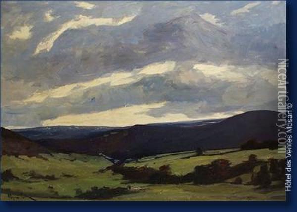 Horizon A Stoumont Oil Painting - Elysee Fabry