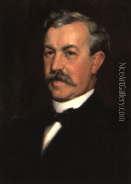 Portrait Of Dr. Claes Hakanson Oil Painting - Albert Edelfelt