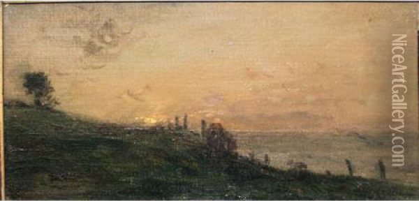 Crepuscule 
Bears Oil Painting - Hippolyte Camille Delpy