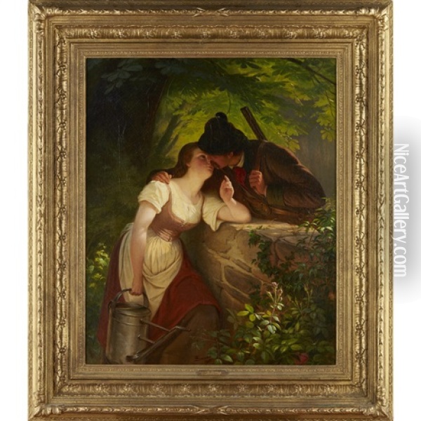 The Young Hunters Oil Painting - Wilhelm Simmler