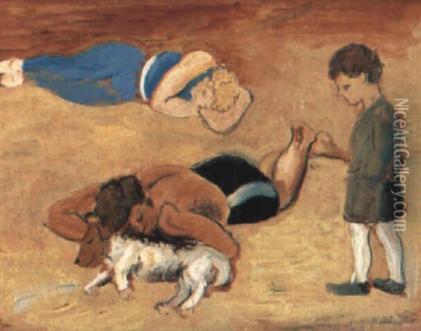 Vila Pa Sandstrand Oil Painting - Sigrid (Maria) Hjerten