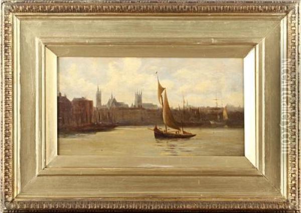 Boat On The Thames Oil Painting - William Lionel Wyllie