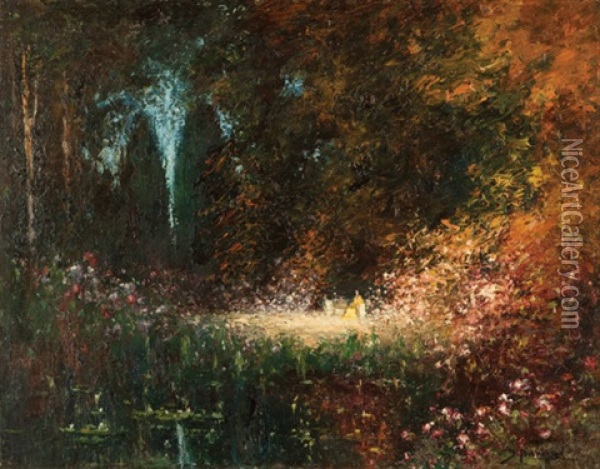 Fantasy Garden Oil Painting - John Barker