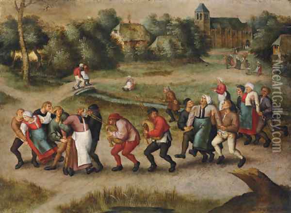 The Saint John's Dancers in Molenbeeck Oil Painting - Pieter The Younger Brueghel