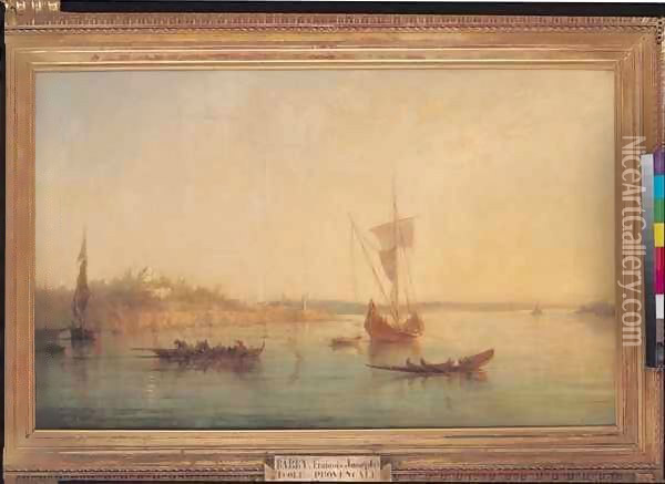 The Mouth of the Bosphorus at Constantinople Oil Painting - Francois Pierre Bernard Barry