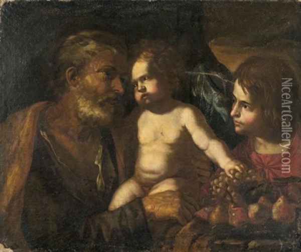 La Sainte Famille Oil Painting - Francesco Guarino