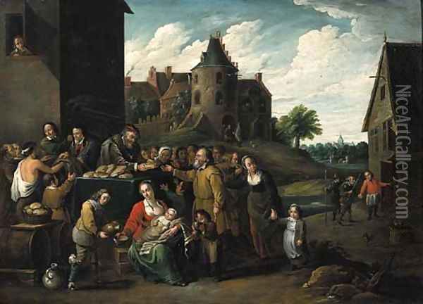 The Seven Acts of Mercy Oil Painting - Nicolaes Van Den Bergh