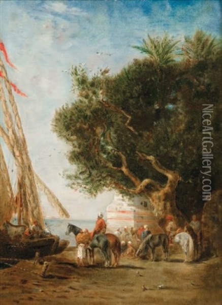 Bord Du Nil Oil Painting - Narcisse Berchere
