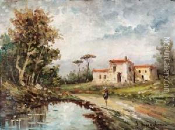Paesaggio Oil Painting - Giuseppe Buscaglione