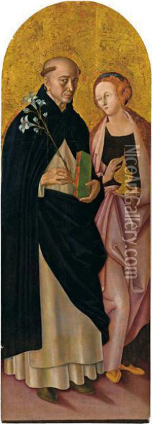 San Domenico E Santa Maria Maddalena Oil Painting - ALBA, Macrino d' Alba