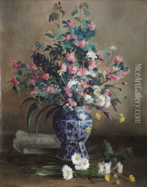Bouquet De Fleurs Des Champs Oil Painting - Adolphe Albert
