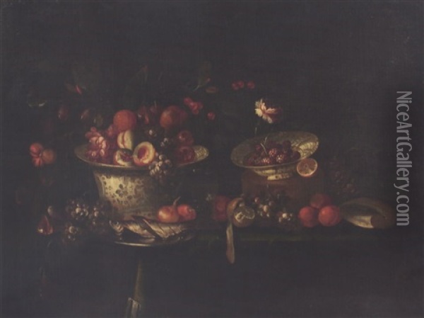 Nature Morte Aux Fruits Oil Painting - Alexander Coosemans