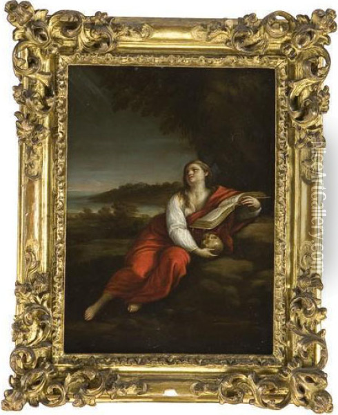 Maddalena Oil Painting - Giovan Battista Beinaschi