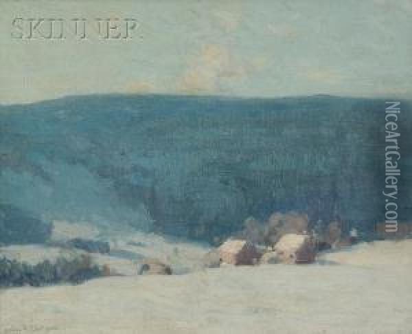Winter... The Wood Oil Painting - John Fabian Carlson