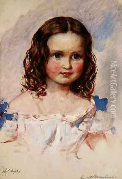 Portrait of a Young Girl Oil Painting - Thomas Frank Heaphy
