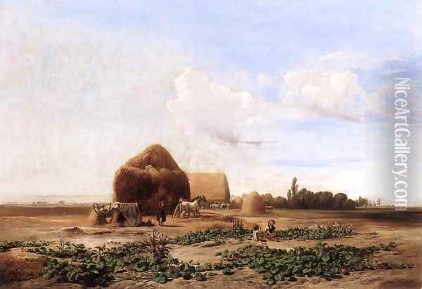 Harvesting Watermelons 1852 Oil Painting - Andras Marko