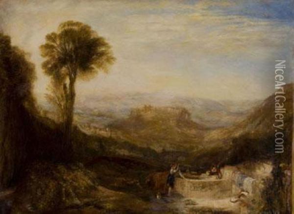 Veduta Di Orvieto Oil Painting - Joseph Mallord William Turner