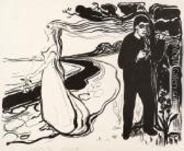 Separation I Oil Painting - Edvard Munch