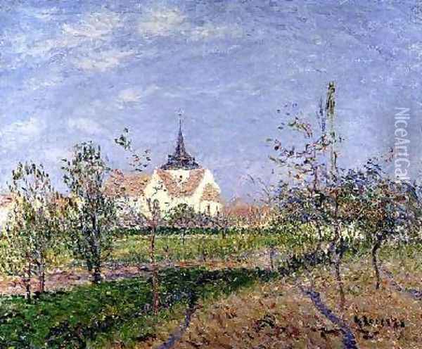 The Church at Vaudreuil 1905 Oil Painting - Gustave Loiseau