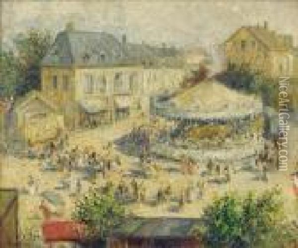 Le Manege Oil Painting - Gustave Madelain