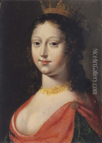 Une Reine Antique Oil Painting - Charles Beaubrun