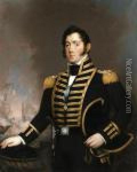 A Portrait Of Commodore Oliver Hazard Perry Oil Painting - Jane Stuart