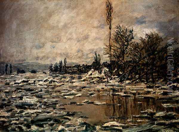 Break-up Of Ice, Lavacourt Oil Painting - Claude Oscar Monet