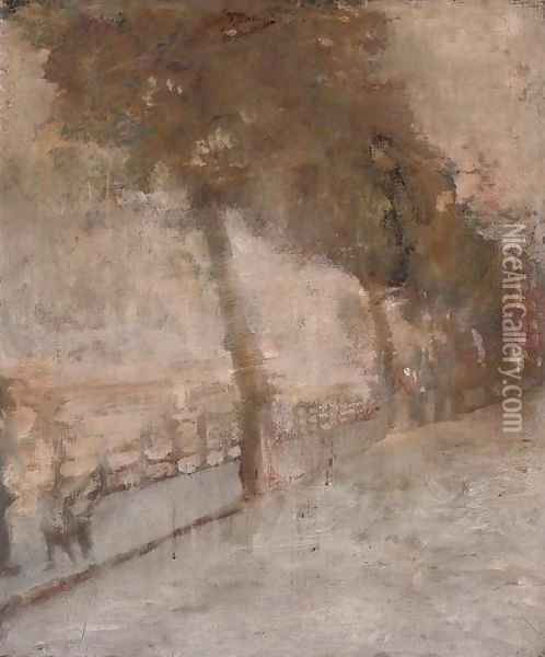 A walk by the river Oil Painting - Ambrose McEvoy
