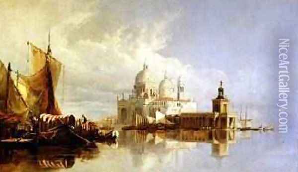Santa Maria della Salute Venice Oil Painting - William James Muller