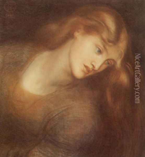 Aspecta Medusa Oil Painting - Dante Gabriel Rossetti