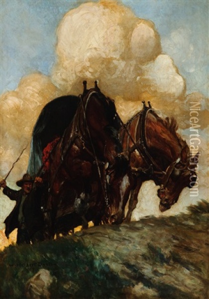 Wagon Boss Oil Painting - William Herbert Dunton