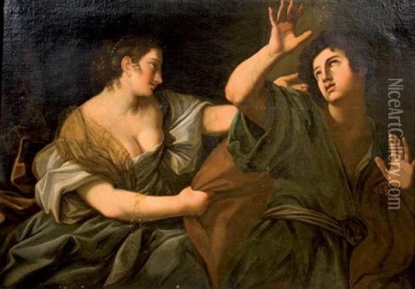 Joseph Et La Femme De Putiphar Oil Painting - Lionello Spada