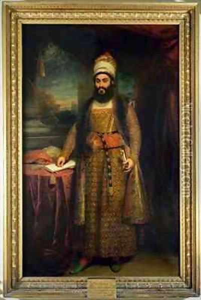 Portrait of Mirza Abul Hassan, Persian Ambassador (1785-1880) Sent by the King of Persia to England Oil Painting - Sir William Beechey