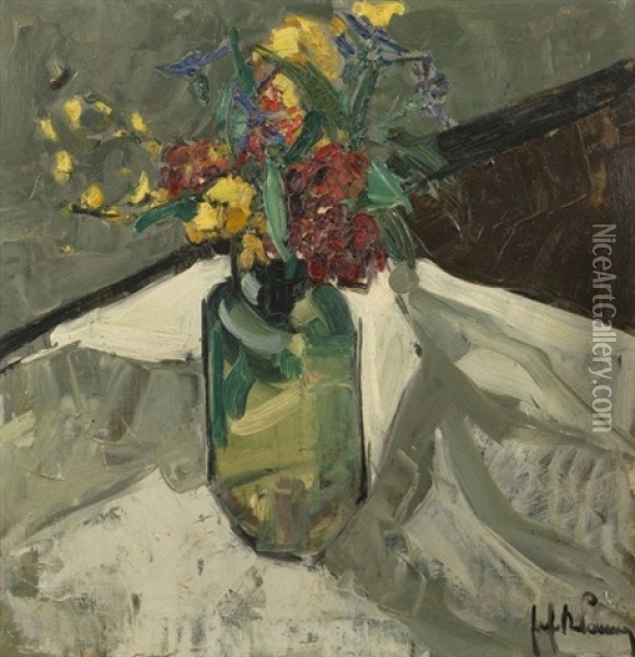 Vase De Fleur Oil Painting - Jef De Pauw